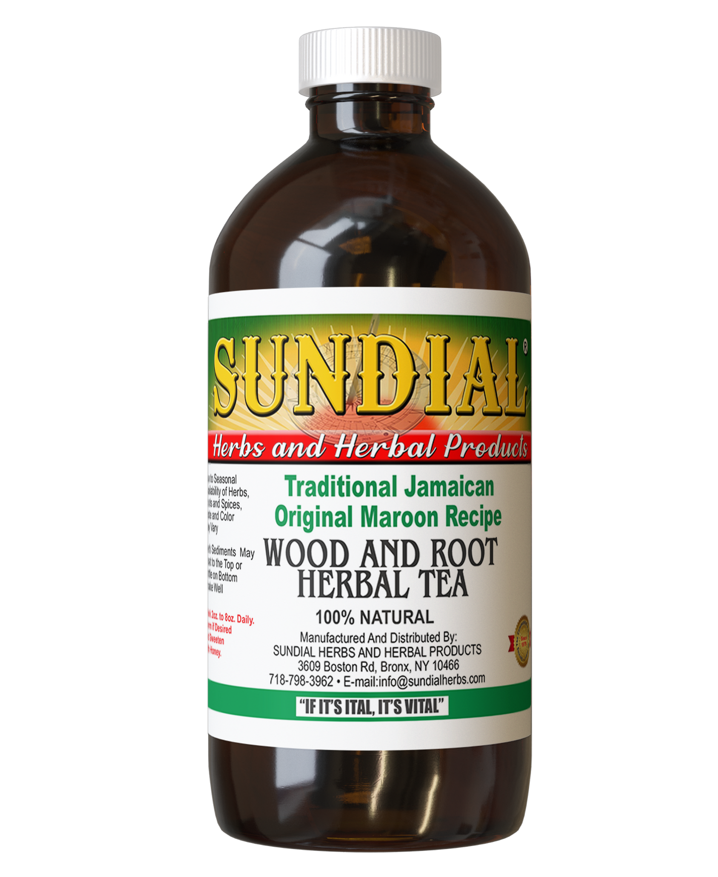 Sundial Wood and Root Herbal Bitters – Traditional Jamaican Maroon Recipe